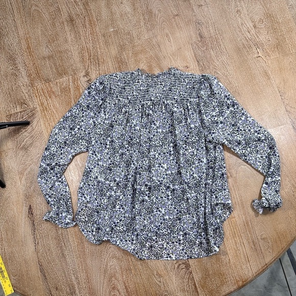 NWT Free People Black and White Floral Blouse Small - Picture 5 of 7